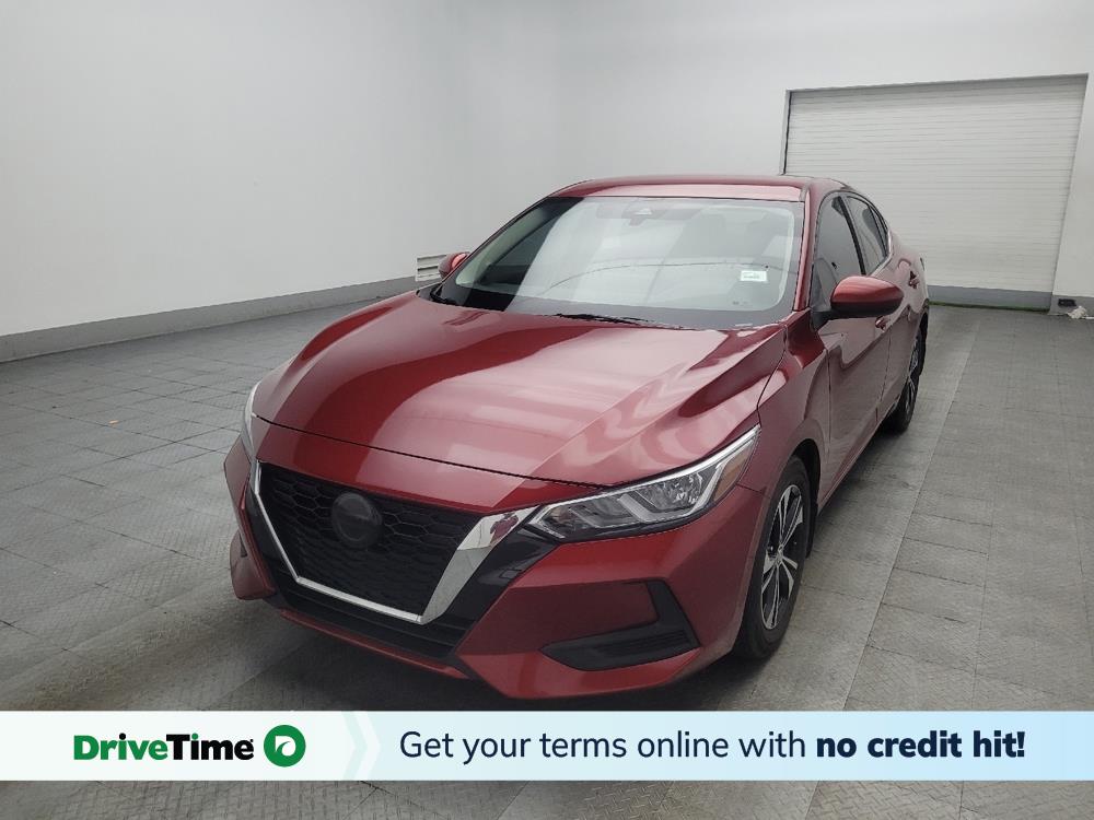 Red 2021 Nissan Sentra SV FWD Sedan Front-Wheel Drive Continuously Variable Transmission