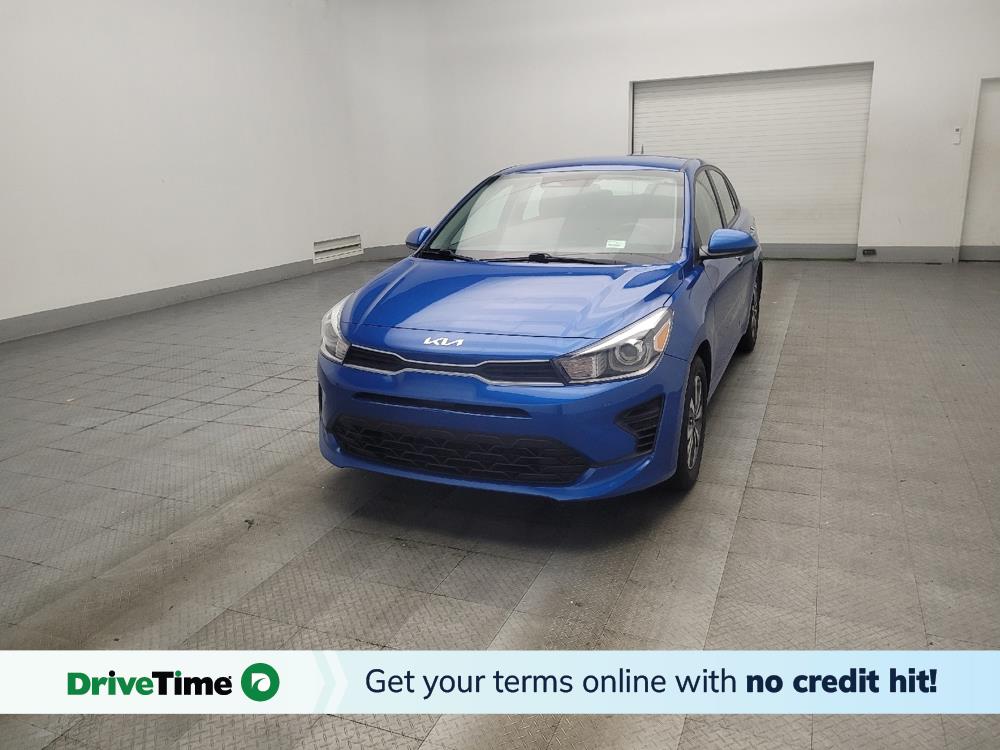 Blue 2022 Kia Rio Sedan Front-Wheel Drive Continuously Variable Transmission
