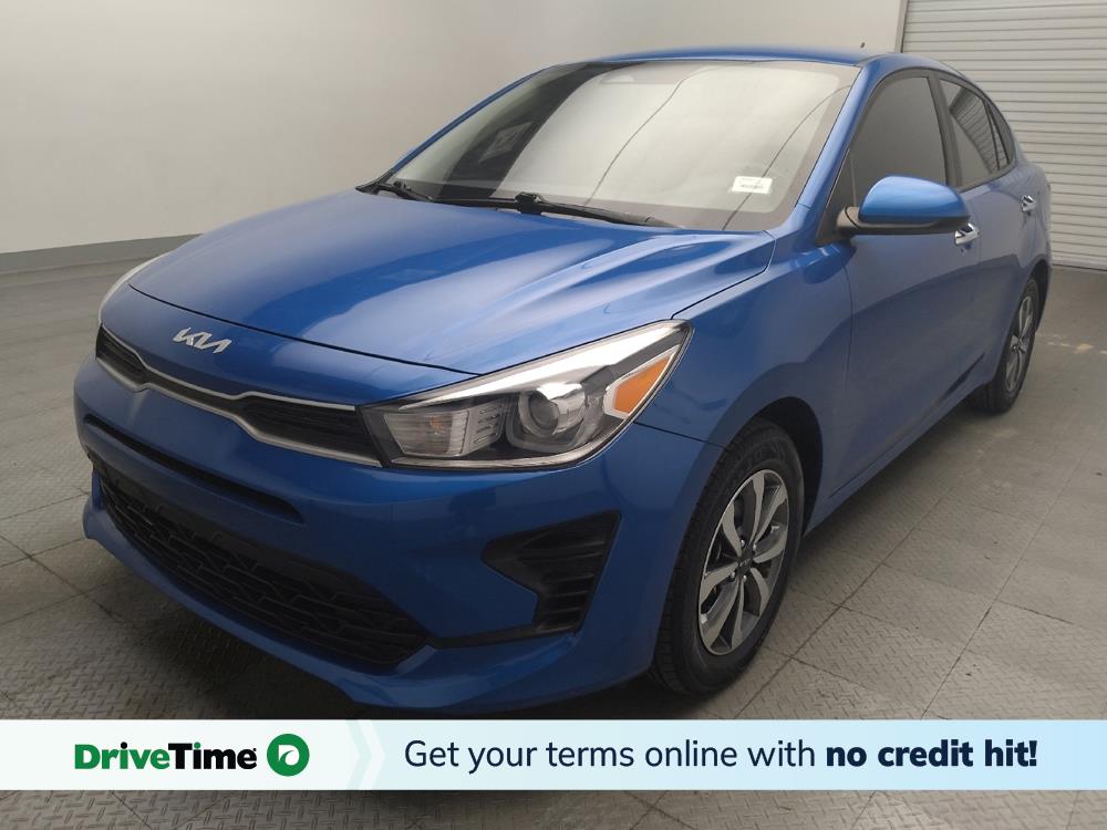 Blue 2022 Kia Rio Sedan Front-Wheel Drive Continuously Variable Transmission