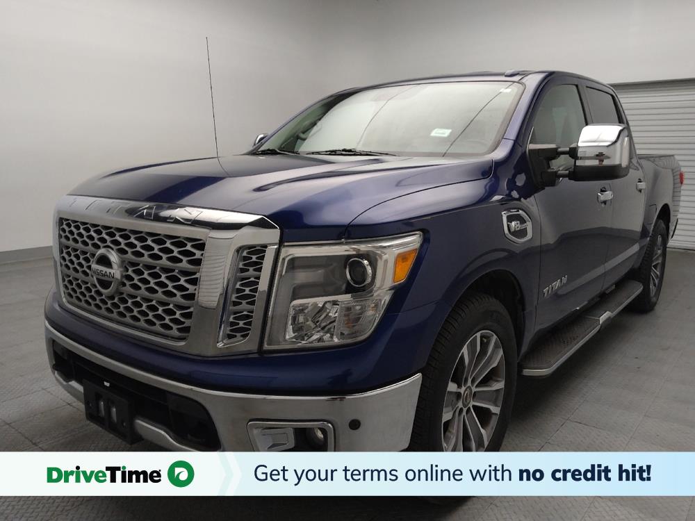 Blue 2017 Nissan Titan Pickup Truck 4X2 7-Speed Automatic