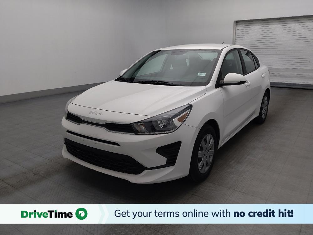 White 2022 Kia Rio Sedan Front-Wheel Drive Continuously Variable Transmission